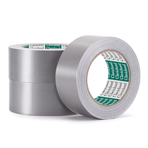 Image of CLAVICHORD Duct Tape Heavy Duty Waterproof - 3 Rolls Total 105 YDS Silver Duct Tape No Residue Tear by Hand Strong Adhesive for Indoor Outfoor Home Repairs