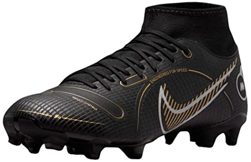 Nike Herren Superfly 8 Academy Fg/Mg Soccer Shoe, Black Gold Silver, 45.5...