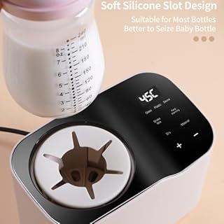 cadciehe Waterless Bottle Warmer with Shake Function, Safer for Baby, Wash Free, Surrounding Hot Air Heating Breastmilk Evenly to Ideal Temp Baby Bottle Warmer for Safe Heating Milk Warmer