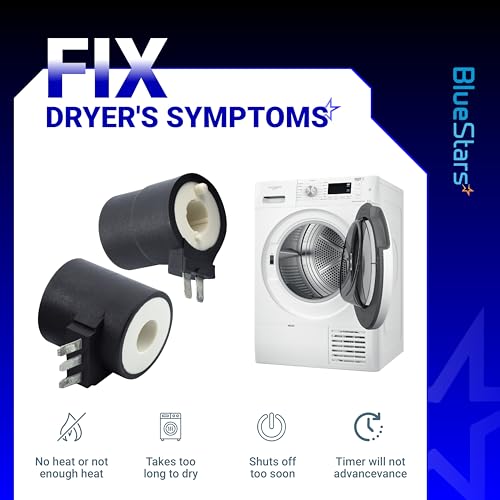 BlueStars 279834 Dryer Gas Valve Ignition Solenoid Coil Kit - Compatible with Whirlpool Kenmore Maytag Dryers - Replaces AP3094251 PS334310 12001349 694540 694539 306105 306106