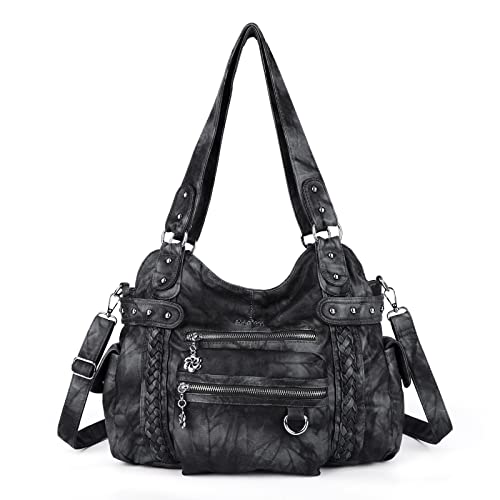 Image of Angel Kiss Hobo Handbags for Women Soft PU Leather Shoulder Handbags Ladies Purses