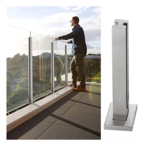 Abrazadera para poste de vidrio en vallas de terraza exterior e interior