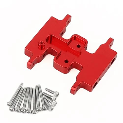 Boîte vitesses métal SCX24 plaque centrale rouge antidérapante pour mise à niveau camion RC