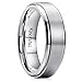King Will BASIC 7mm Mens Titanium Ring Wedding Band Brushed Matte Finished Engagement Ring Comfort Fit 10