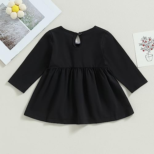Vestido Negro de Manga Larga para Bebé 12-18 Meses miniatura 7