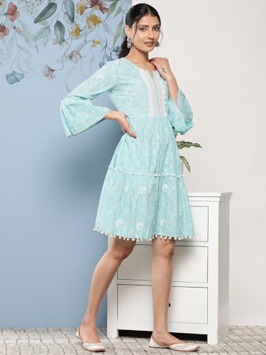 Robe bleu clair Varanga confortable pour sublimer la taille S - 2