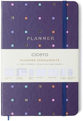Planner Permanente Ciceros Caderneta Bossa Nova 14X21 Pontos Azul...