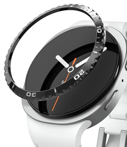 �yRingke�zGalaxy Watch 8 44mm �P�[�X [�X�e�����X�� �o���p�[] �t���[�� �J�X�^�� �ی� �ȒP���t�� ���^���b�N �����^ �J�o�[ �ϐF�h�~ - Bezel Styling 44-02 (ST) Black