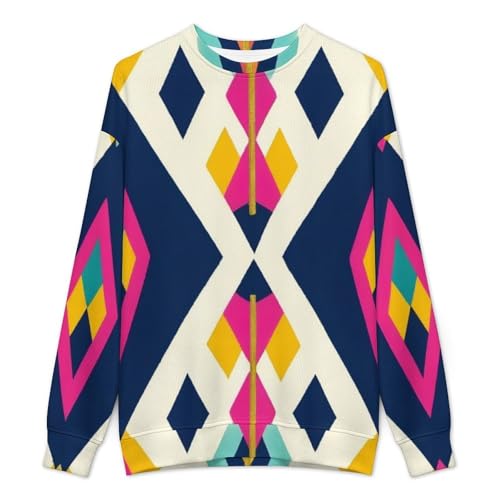 MoBlinko Sweaters for Men Orange White Splash Mens Crewneck Sweater Long Sleeve Lightweight Pullover2