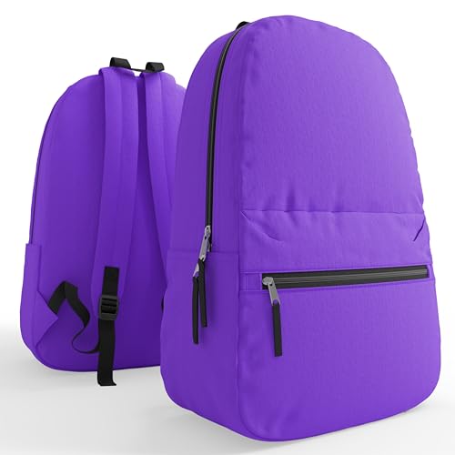 10 Pack Bulk Backpacks, Wholesale 17-Inch Lightweight Bookbags for Kids, Adults, School, Classroom, Travel, Gym Supplies with 1 Large, 1 Small Pocket, Perfect for Events, Corporate Bundles, Black by Bulktech - Used condition - Image 7