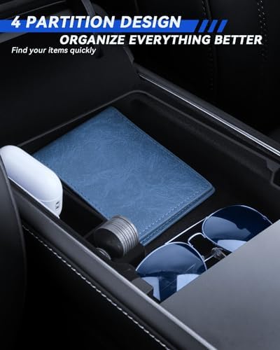 LANTU Tesla Model Y Model 3 Schowek w podłokietniku Organizator dla Tesli Model 3/Y 2019-2023 Podłokietniki Taca konsoli środkowej Akcesoria Tesla Model Y Akcesoria Model 3