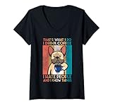 Photo Gallery donna bulldog francese bevo caffe e conosco cose maglietta con collo a v Photo Gallery donna bulldog francese bevo caffe e conosco cose maglietta con collo a v