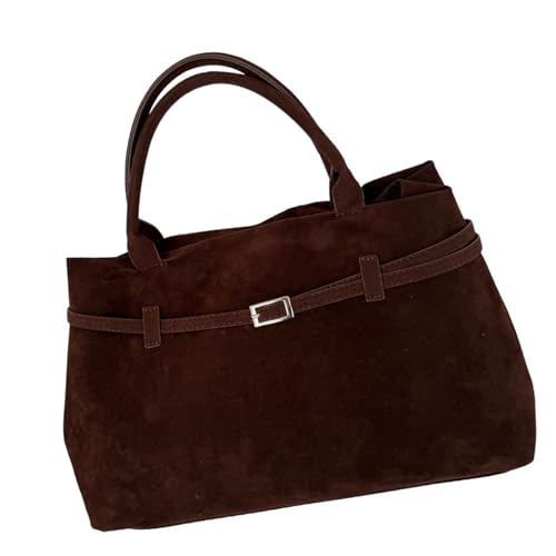 Sac à bandoulière daim synthétique femme zippé avec poignée haut