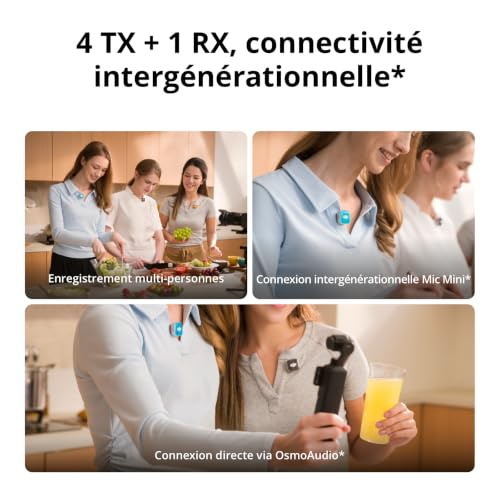 Microphone sans fil Dji Mic Mini 2S + 2 Emetteurs TX + 1 Récepteur RX + Boîtier de recharge - vue 7