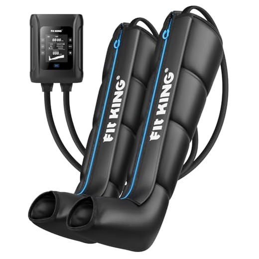 FIT KING Professional Air Compression Leg Recovery System, Cordless Rechargeable Leg Compression Massager Boots for Fast Recovery & Improved Circulation, Compression Boot for Athletes (Medium)