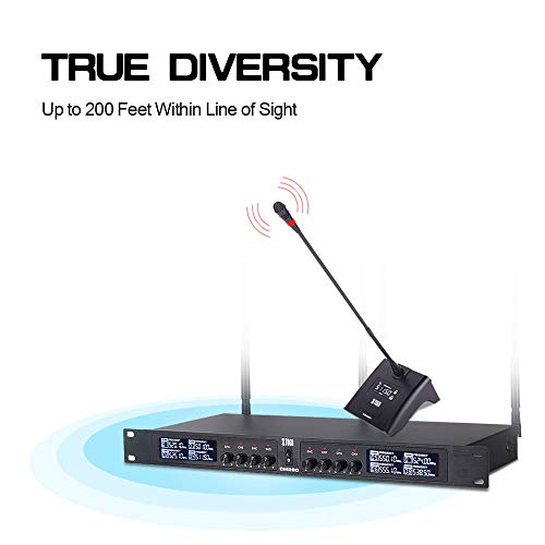 Xtuga Cm280 Uhf 8 Channels Professional Gooseneck Microphone System Conference Mics Fixed Frequency Super-Low Background Noise&Designed For Large Conferences, Public Speaking Engagements (Frequency A) #TOP2