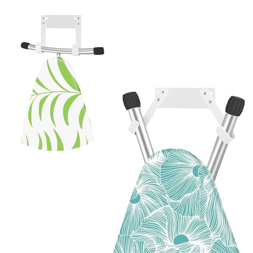 JUYSON Ironing Board Holder Wall Mount for T&Y Leg Ironing Board Hanger, Small Wall Mounted Ironing Board, Iron Holder Wall Mounted for Laundry Room
