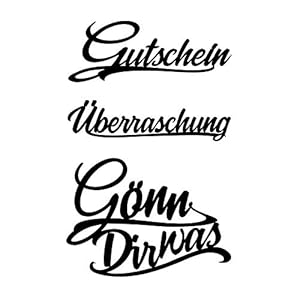 Ideen mit Herz Schriften Gutschein Stanzschablonen, 3 Stück