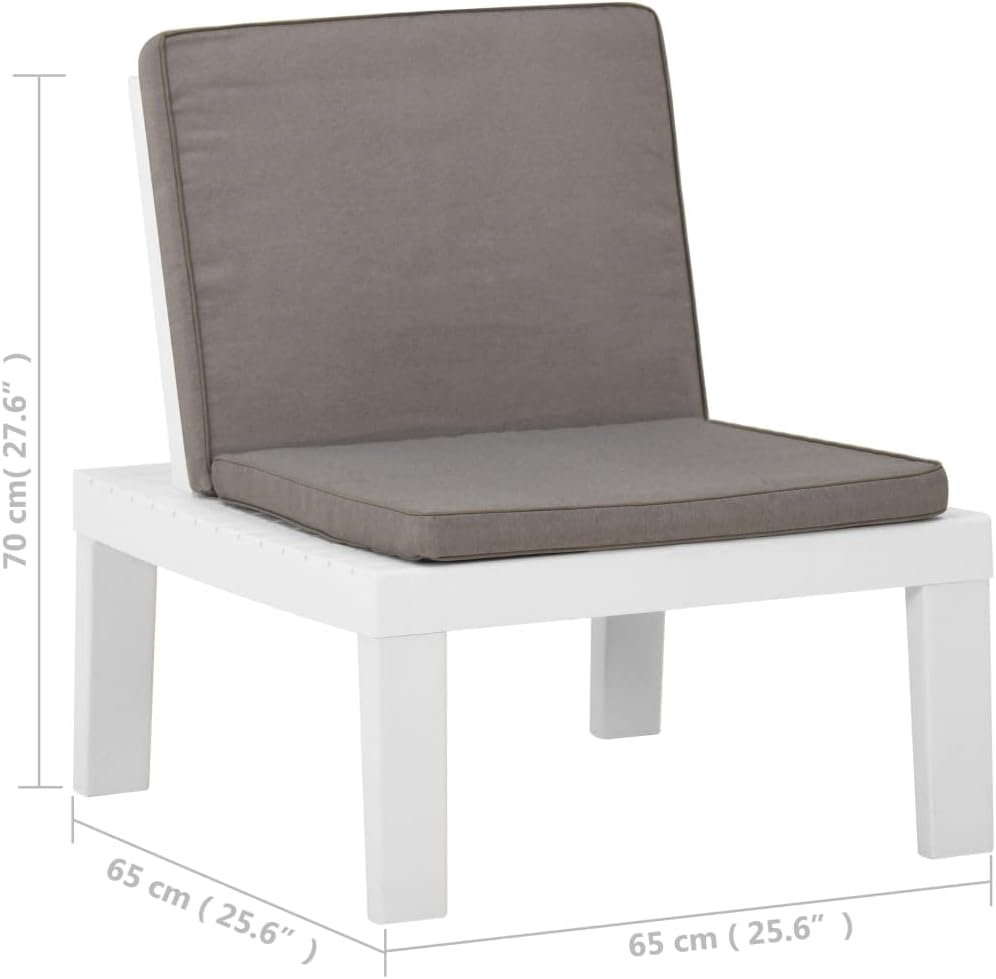 Patio Lounge Chair with Cushion,Garden Reclining Chair,Club Chair,Visitor Chair,Balcony Furniture,Assembly Required,Used in Yard, Patio, Garden, Poolside, Balcony, Plastic Gray