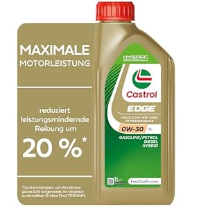 Castrol – Castrol EDGE 0W-30 LL Longlife Motoröl, 1L