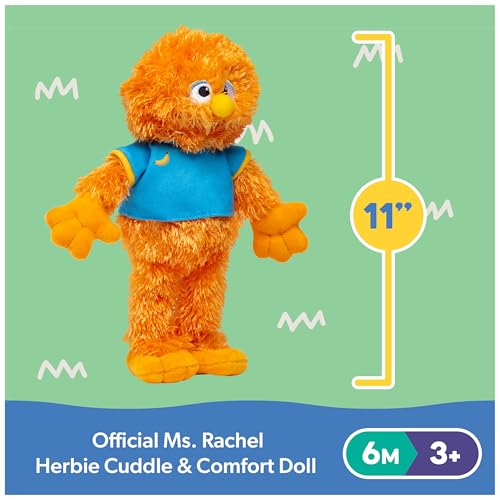 Ms. Rachel Official Herbie Cuddle & Comfort Friend Doll, 11” Premium Plush Baby Toy, Toddler Toys for Girls & Boys for Ages 6 Months to 3+ image 2