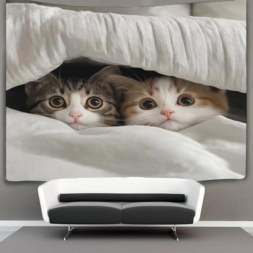 Tapisserie murale chatons mignons 180x230cm kaiyun pour chambre et grand salon