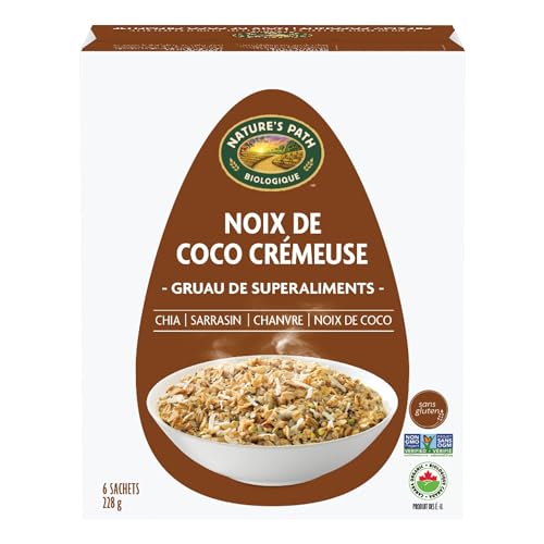 Nature's Path Organic Superfood Creamy Coconut Oatmeal, 228 g (Pack of 6), Gluten Free, Non-GMO - Image 3