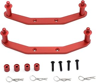 C31686RED Alloy Machined Front & Rear Body Mounts for Traxxas 1/10 Slash 4X4 Truck