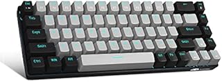 Portable 60% Mechanical Gaming Keyboard, MageGee MK-Box LED Backlit Compact 68 Keys Mini Wired Office Keyboard with Blue Switch for Windows Laptop PC Mac - Grey/Black