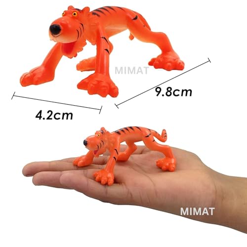 Image of Jungle Cartoon Wild Animal Toys Set|3-Inch Action Toy Figures | Big Size Figure Play Set for Kids | Set of 6 Animal Figurines | Durable & Fun Wildlife Adventure.