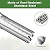 Haliaeetus Bulb Planter Tool, 6 inches Depth Mark Hand Bulb Planter, Non-Bending Stainless Steel Bulb Planter Digger, Garden Bulb Transplanter with Comfortable Wood Handle for Planting Tulip, Daffodil