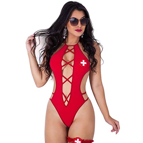 Body Vermelho Sexy com Persex Hot Girl - GV378