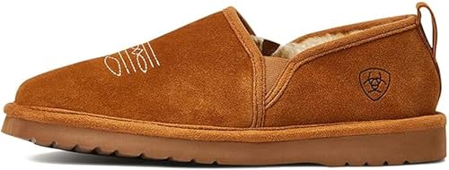 Image of ARIAT Men's Square Toe Indoor & Outdoor Rubber Bottom Lasso Suede Slippers