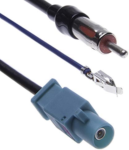 Diversity Radio Antenna Fakra Adapter by Keple | Vehicle Aerial Stereo Aftermarket Radio Terminal Amplified Antenna Adaptor for AU DI A4 / S4 2009-2014 | Fakra Male to DIN Male Plug