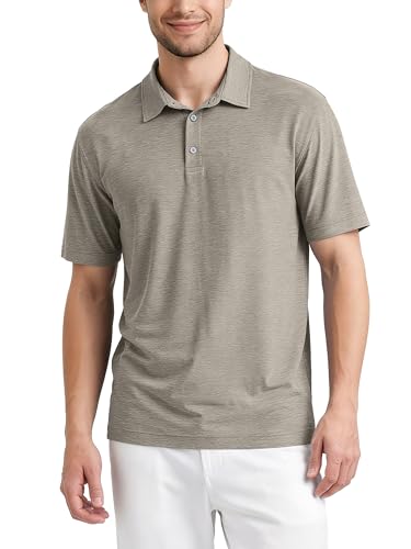 Camiseta polo para hombre ODODOS de rendimiento odSTRATUM Tech, manga corta, tejido ultrablando con tecnología de absorción de humedad y protección UPF 50+ miniatura 1