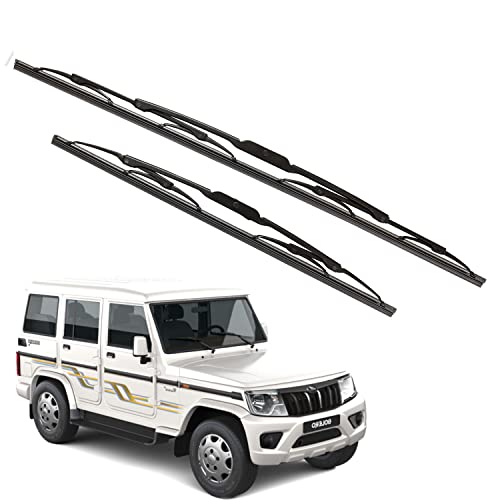 Image of Kylo Windshield Wiper for Bolero /Conventional and Traditional Metal Type Windshield Water Repellency Scratch Proof Metal Wiper Blades Suitable for Bolero (Driver Side - 16 inch, Passenger Side - 16 inch)