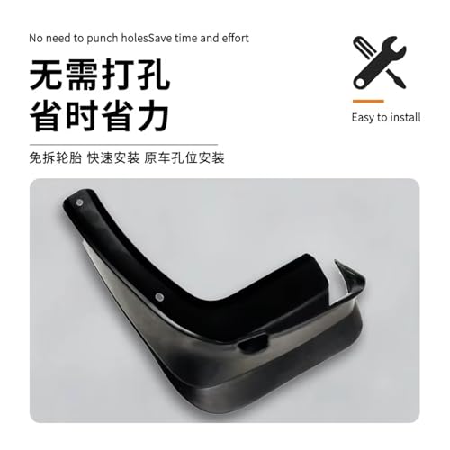 Guardabarros para Tesla Model X (2015-2019) | Kit completo de protección contra salpicaduras 4