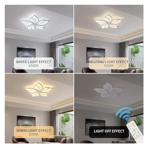 Plafofonniers LED variable 70W lustre moderne luminaire de salon - 5