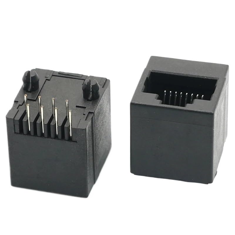 Enchufe de red plástico BBJconn RJ45-524 compatible con cable de teléfono y datos 2