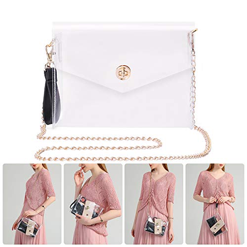 Image of MOETYANG Transparent Clutch Clear Purse Crossbody Shoulder Bags Stadium Approved Bags