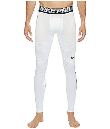 Nike Men's Pro Hypercool Tight (Large) White/Black