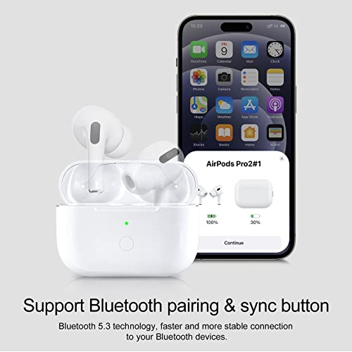 Compatible For Airpods Pro 2Nd Generation Charging Case Replacement, Compatible For Wireless Airpods Pro 2 Charger Case With Bluetooth Pairing Sync Button,660 Mah Built-In Large Battery #TOP1