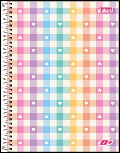 Kit de Caderno, 01 Matéria, Capa Dura, Colegial D+ Feminino, 96 Folhas, Tilibra, Pacote com 4 Unidad