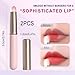 WALWAL 2 Pcs Lip Brush with Protective Lid, Soft Round Head Lipstick Applicator Brush, Application for Lipstick & Gloss, Travel Friendly, Multi-Use Makeup Tool for Women & Beauty Pros(White + Pink)