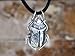 925 Sterling Silver Egyptian Scarab Beetle Necklace - Attract Money Wealth Amulet - Ancient Egypt Good Luck Talisman - Realistic Detailed Bug Pendant Insect Jewelry for Men Women - Handmade