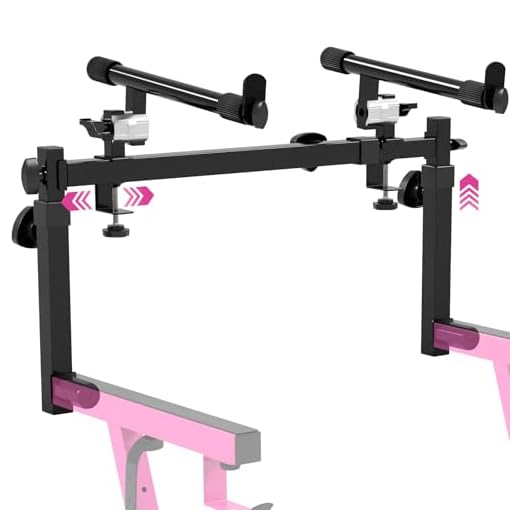 Liquid Stands 2 Tier Keyboard Stand Attachment - Adjustable Electric Digital Piano Stand for 54 - 88 Key Music Keyboards & Synths - Double Stand Extender for Square Tube Z Style Stands