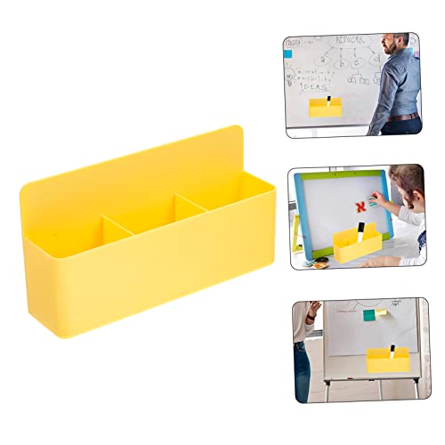 Tofficu Apagador Estojo Quadro Branco Marcador De Armazenamento Amarelo E Compartimento Recipiente P
