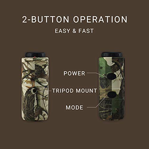 AILEMON 6X Laser Range Finder Rechargeable for Hunting Bow Rangefinder Distance Measuring Outdoor Wild 650/1200Y with Slop Flaglock High-Precision Continuous Scan (CAMO2) - Thumbnail 5