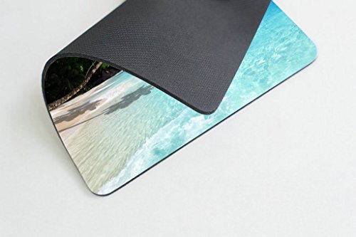 Smooffly Tropical Paradise Sunshine Beach Coast Sea Palm Trees Mousepad,Custom Rectangular Mouse Pad #TOP3