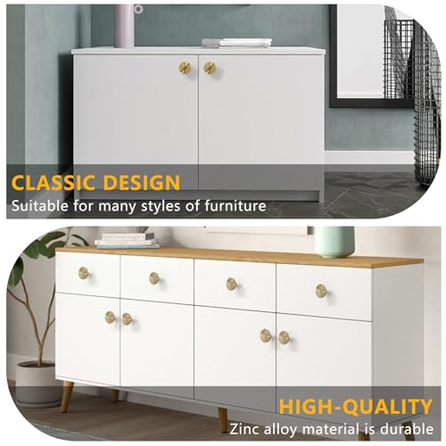 4 Stück Schrankknöpfe, Runder Einlochiger Griff, Gold Schubladen Knöpfe, Schrankknöpfe Mit Schrauben, Zinklegierung Möbelknöpfe, Gold Schrankknöpfem, Für Küchenschränke, Schublade, Kommoden, Truhen